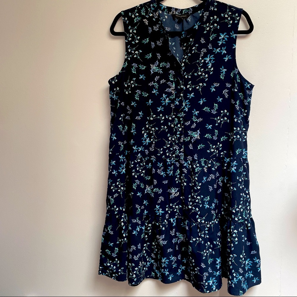 Banana republic button up baby doll dress floral